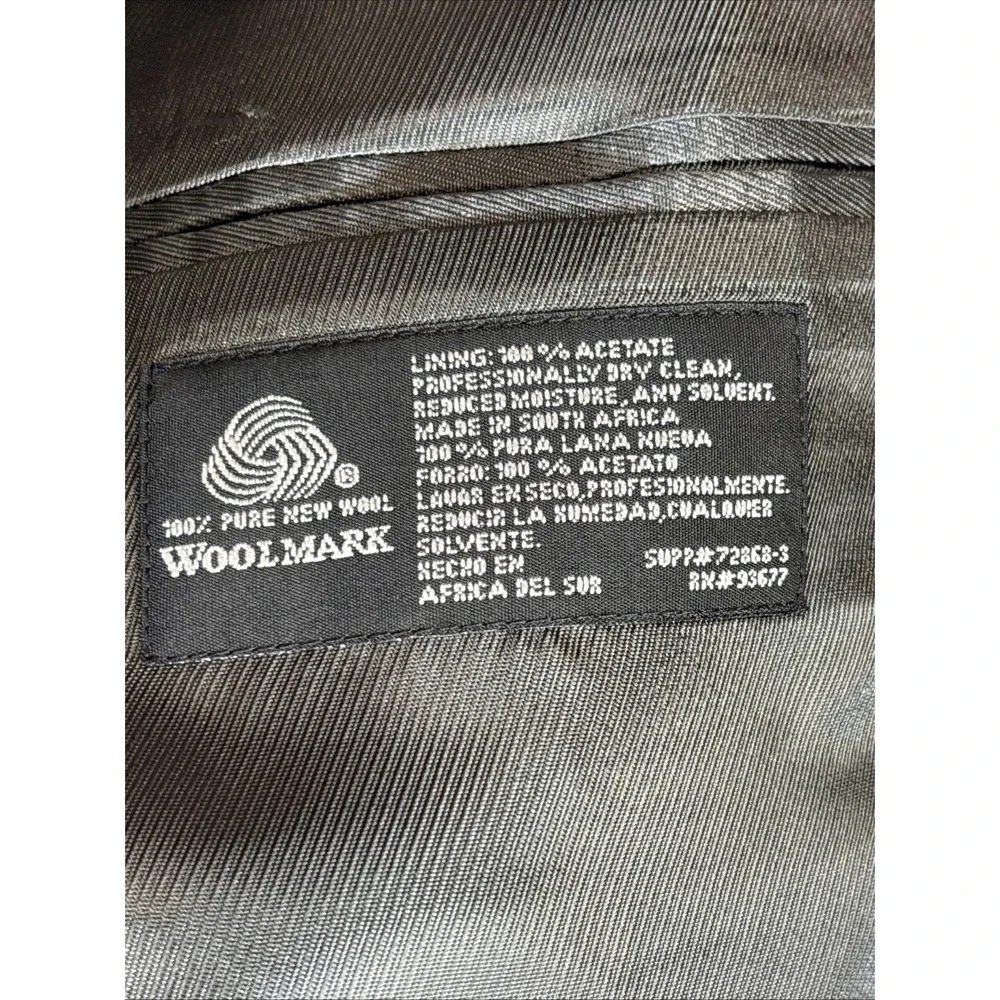Stafford Essentials Men's Blazer Gray Birdseye‎ Size 42R 100% New Wool 3 Button